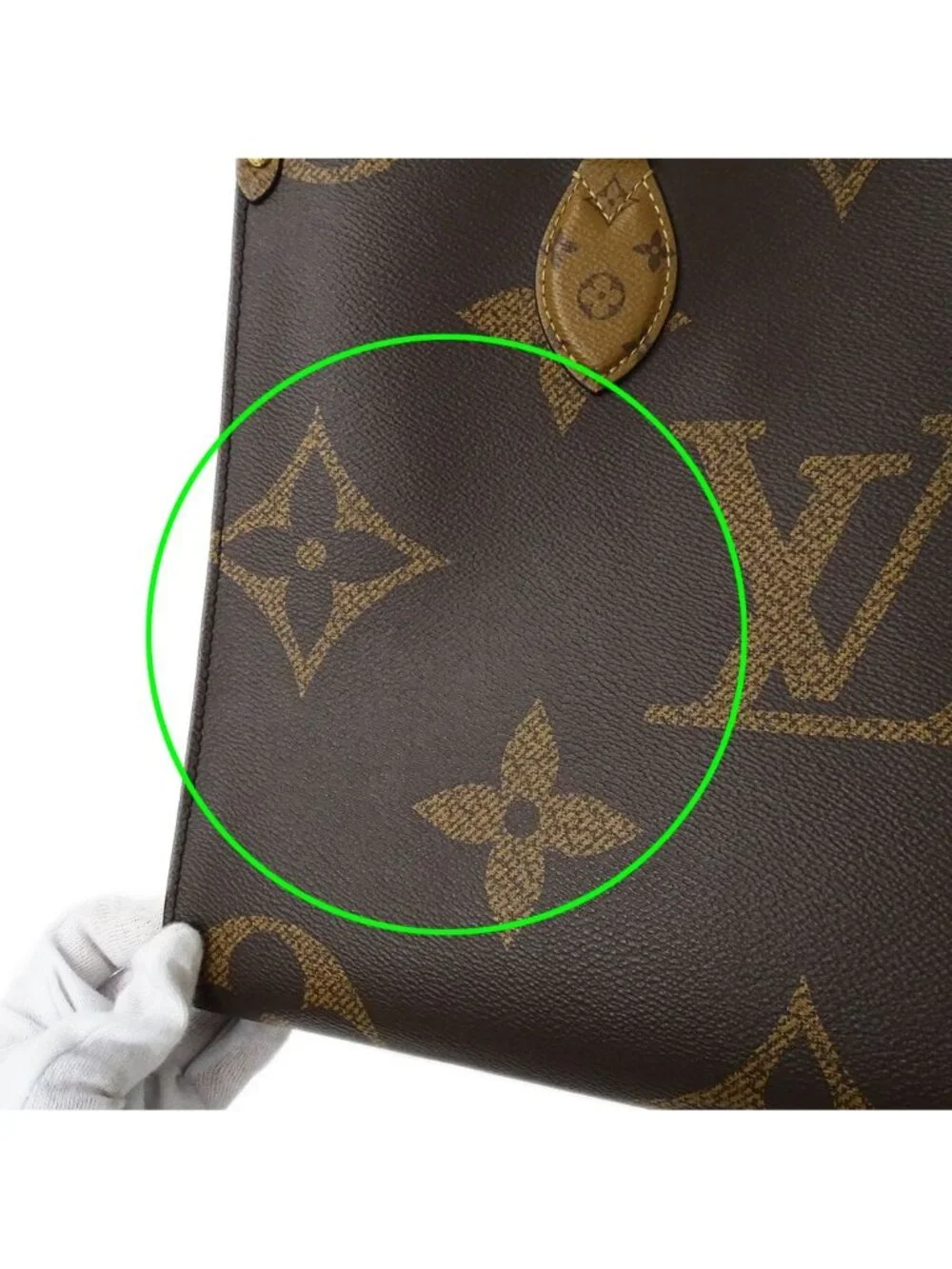 Louis Vuitton Monogram Giant Reverse Tote Shoulder Bag 2-Way On The Go MM Brown
